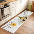 thumbnail image 2 of Yellow Gnomes 2'x6' Runner Rugs for Hallway Kitchen Bedside Non Slip Washable, Spring Floral Bees Daisy Branches Wooden Entryway Rug Runners with Rubber Backing, Long Carpet Runner for Laundry Room, 2 of 8
