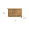 thumbnail image 3 of 1/12 Scale Handmade Wooden Bedside Table with Functional Drawer, Realistic Doll house Furniture for Living Room Displays, 3 of 7