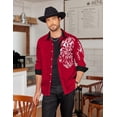 thumbnail image 3 of COOFANDY Men's Business Dress Shirt Long Sleeve Casual Slim Fit Button Down Print Shirt, 3 of 5