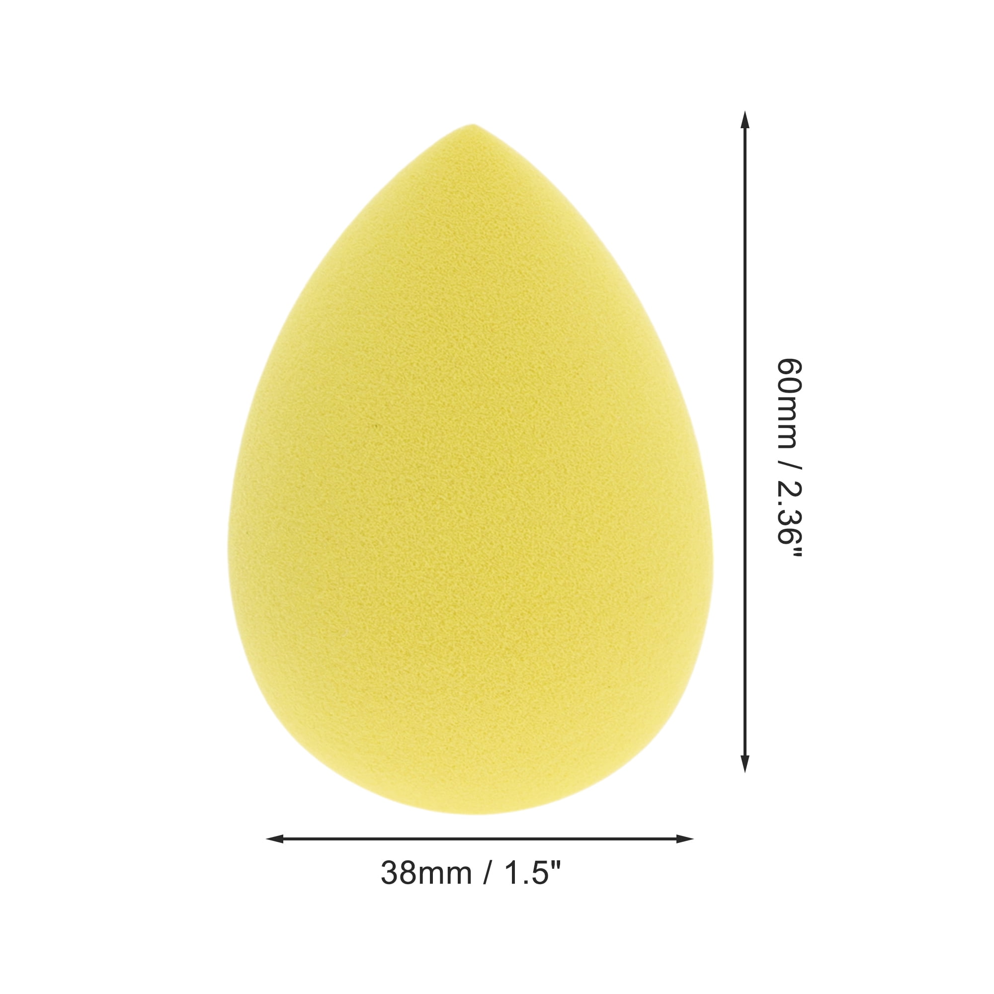Unique Bargains 1 Pc Teardrop Shaped Puff for Travel Dressing Tables Use Yellow