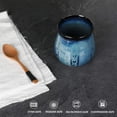 thumbnail image 3 of HAOTOP Ceramic Utensil Holder,Porcelain Utensil Crock Easy to Clean - 30oz (Gradient Blue), 3 of 5