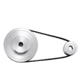 thumbnail image 2 of Miangastore ULTECHNOVO 1 Set Synchronous Wheel Set Aluminum Timing Pulley with 2 pcs Length 200mm Width 6mm Belt, 2 of 8