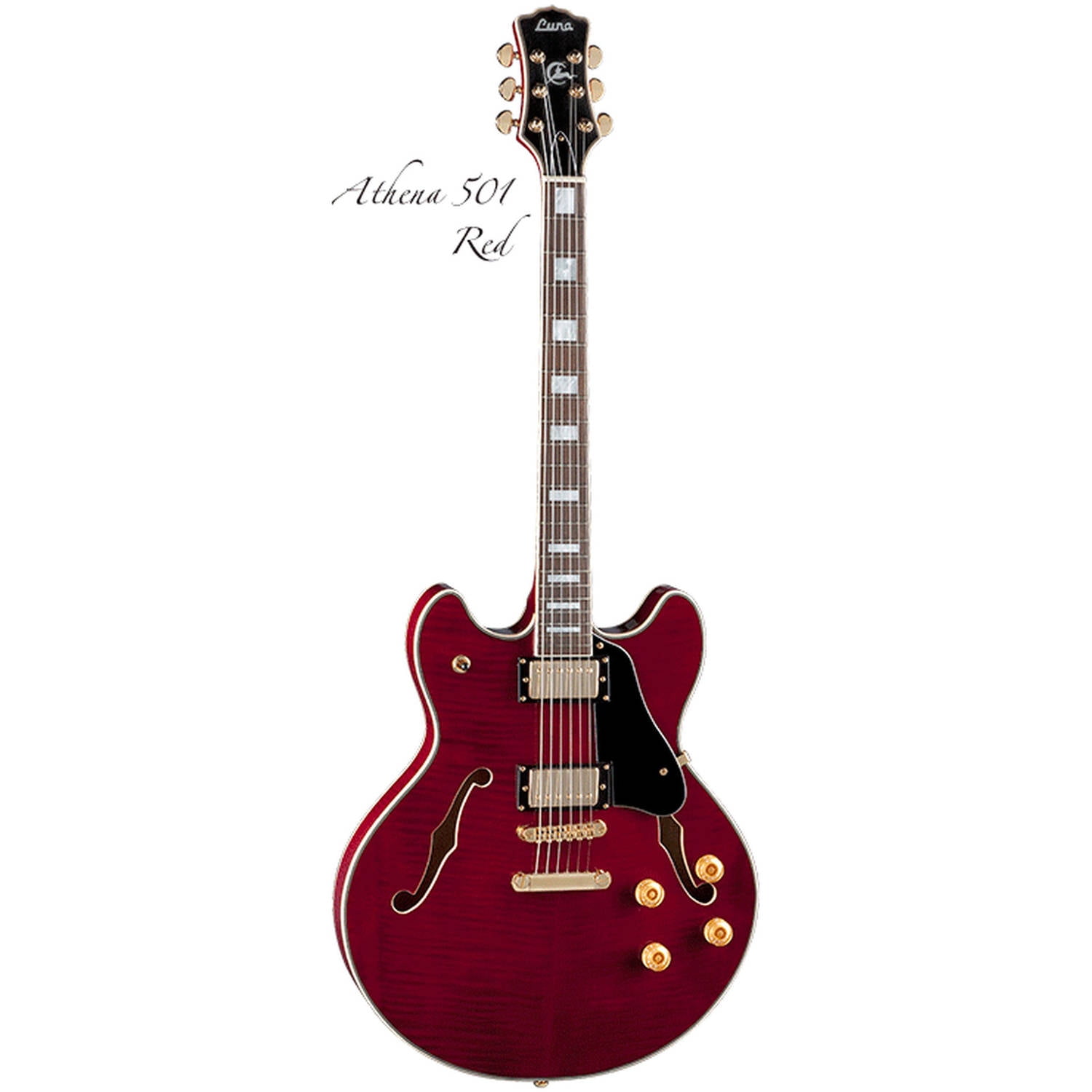 Luna Athena Semi Hollow Trans Cherry Walmart