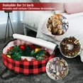 thumbnail image 5 of 24" Wreath Storage Container with Handles, WeGuard Christmas Wreath Storage Bag, Garland Storage Bag Holiday Decoration Organizer - Buffalo Plaid Black/Red, 5 of 5