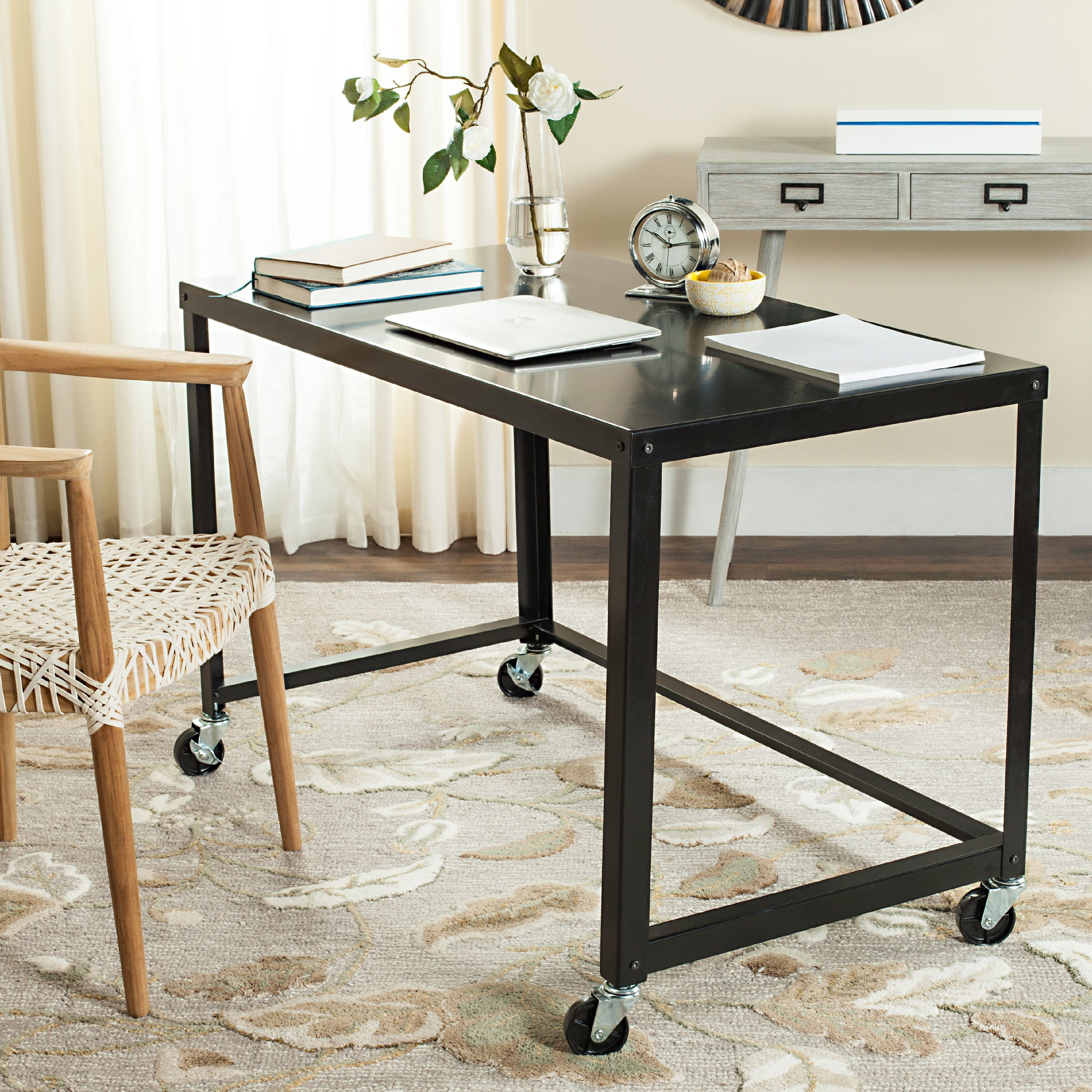 Safavieh Bentley Modern Glam Writing Desk with Casters