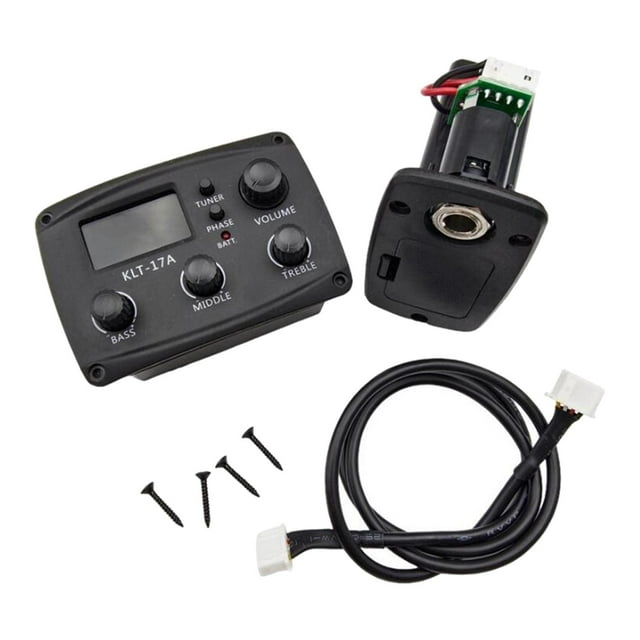 Guitar Preamp,Guitar Preamp Equalizer Digital Tuner, Acoustic Electric Guitar Preamplifier Tuner with LCD Tuner and Volume Control acoustic guita 3 Segments