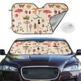 thumbnail image 2 of Balery Retro Autum Mushrooms Windshield Sun Shade, Car Front Window Sunshade Cover ,Automotive Interior Portected Blocks Uv Rays For Car Pickup Truck Suv Accessories- Small, 2 of 7