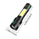 thumbnail image 3 of Linterna de aleación de aluminio con luces laterales, linterna de exploración de alta potencia con enfoque telescópico para exteriores, accesorio de iluminación de aleación de aluminio, 3 of 6