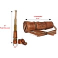 thumbnail image 4 of Roorkee Instruments India 12x Antique Telescope, Kelvin and Hughes Functional Vintage Replica, with Beautiful Imprinted Leather Case, Gifting Nautical Navy Zoomable Pirate Spyglass Collectible 16"…, 4 of 5