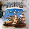 thumbnail image 4 of Sandland Conjunto de sábanas temático, trío de piezas, cómodo y amigable con la piel, diseño único, regalo de decoración para el hogar para familiares, amigos y fans,135cm *200cm, 4 of 6