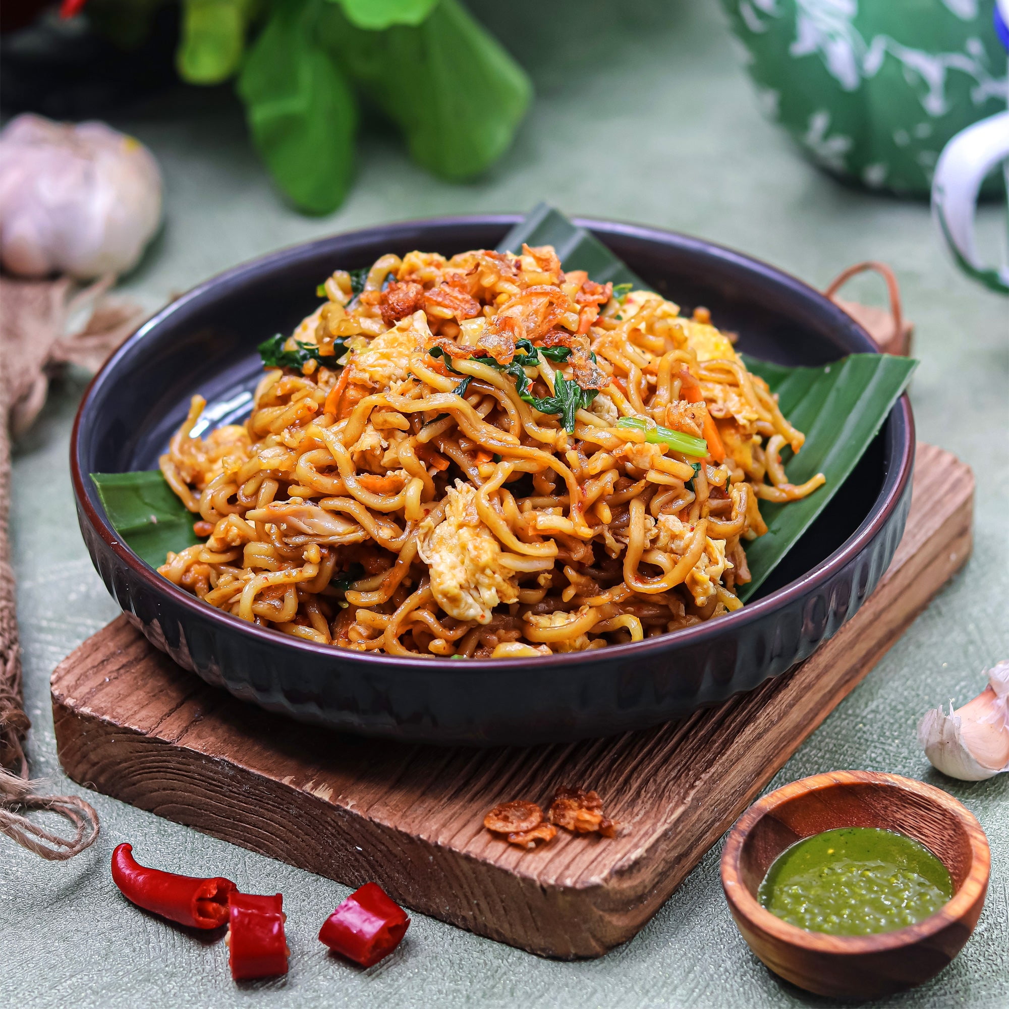 Mi Sedaap - Spicylicious Flavor, Instant Fried Noodle with Green Chili Sambal 3.03oz - pack of 40
