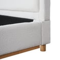 thumbnail image 6 of Christopher Knight Home Modern Queen Size Bed Frame with Curved Headboard and Boucle Upholstered, White, 6 of 12