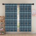 thumbnail image 5 of Blackout Kids Curtains,Blue Geometric Striped Pattern Childrens Insulated Curtains Set Of 2,Bedroom Essentials,Toddler Room Decor 52x63in(132x160cm), 5 of 5