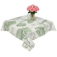 thumbnail image 2 of Sage Green Coastal Table Cloth Waterproof Tablecloths, Coral Starfish Nautical Compass Tablecloth Dining Table Cover for Kitchen Party Tabletop Outdoor, Square Tablecloth 54x54 Inch, 2 of 9