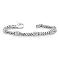 thumbnail image 2 of Auriga Fine Jewelry 14K White Gold VS Diamond Fancy Bracelet 7inch for Women, 2 of 6
