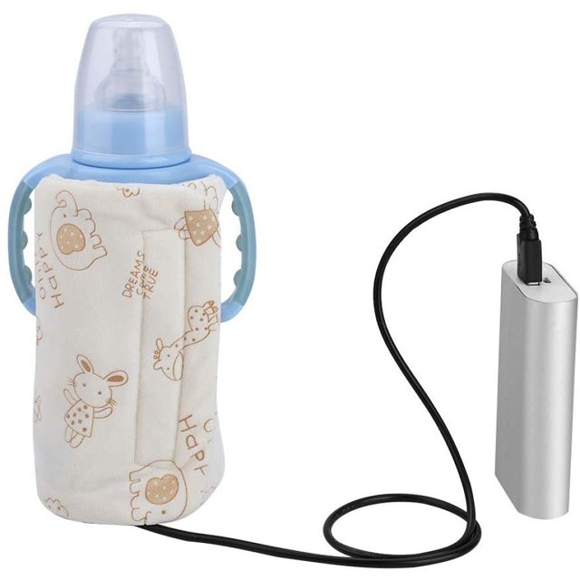 Calentador de biberones - Taza de viaje portátil USB Calentador de leche Calentador de biberones Biberón Bolsa de almacenamiento para bebés (Color : Beige) Zhivalor OTTO-TYB-0141
