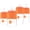 Orange, variant on PopYum Blue Formula Making Baby Bottle Starter Set, 4-Pack, 2x 5oz Bottles with #1 Slow Flow Nipples + 2x 9oz Bottles with #2 Medium Flow Nipples, Mixing, Dispenser