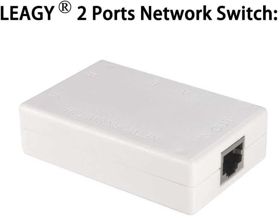 PRIME - Mini Network Switch Hub 2 Ports, Touch Control Design – Ideal For Home Office