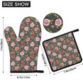thumbnail image 3 of Pioneer Flower Floral Print Pattern 1-Pack Oven Mitts Set, Heat Resistant Kitchen Gloves, 7.7" X 12", 3 of 6