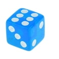 thumbnail image 4 of 100 x Translucent 16mm Six Sided Spot Dice Spot Dice RPG Games Blue, 4 of 6