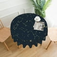 thumbnail image 1 of ZICANCN Round Table Cloths 60 Inch, Galactic Constellation Cosmic Galaxy Table Cover Waterproof Washable Outdoor Picnic Tablecloth, 1 of 8