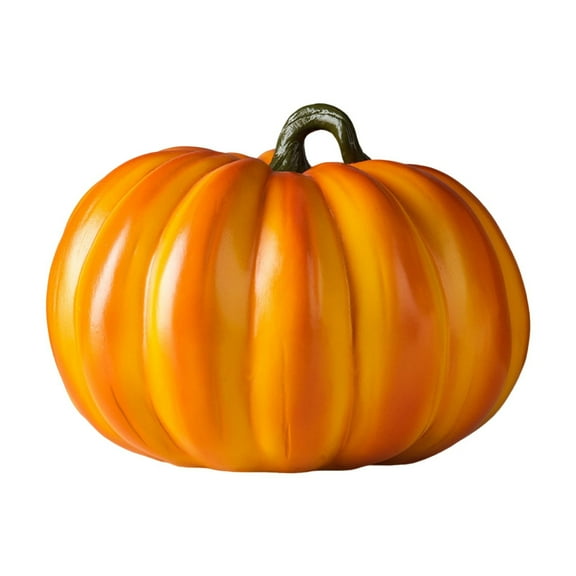 Fake Pumpkin Decorations - Realistic Resin Pumpkins for Indoor/Outdoor Halloween, Fall, Thanksgiving Decor - Durable Artificial Craft Pumpkins for Tabletop, Party, and Home Décor