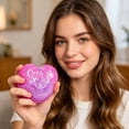 thumbnail image 4 of TOYOUME Heart-Shaped Squeeze Sensory Toys, Soft Slow Rising Glitter Squishy, Purple, 4 of 8