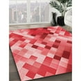 thumbnail image 2 of Ahgly Company Indoor Round Patterned Pastel Red Pink Area Rugs, 5' Round, 2 of 6