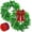 Red Black, variant on Dalrosia 2PCS Boxwood Wreath Artificial Christmas Wreath Outdoor Wreath Green Leaves Wreath with 16 Feet Ribbons for Xmas Decor Front Door Wall Window Wedding