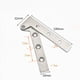 thumbnail image 2 of Juego de 6 bisagras de pivote de puerta oculta TUNC de acero inoxidable con rotación de 360 grados plata cepillada, 2 of 5