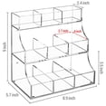 thumbnail image 4 of 3 Tier Tea Rack Tea Bag Organizer Holder Countertop Modern Wall Mount Teabag Storage Rack Display for Kitchen Coffee Station Bar Clear Acrylic, 4 of 7