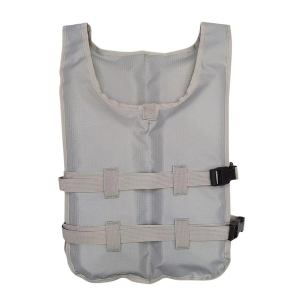 Chaleco de natación con correas ajustables, portátil, transpirable y ligero. Gris