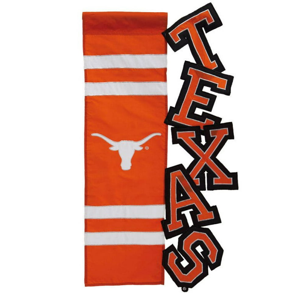 Texas Longhorns Applique Sculpted Garden Flag