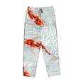 thumbnail image 6 of Uemuo Koi Fish Corals,Spring Summer Pattern Women's Wide Leg Palazzo Lounge Pants with Pockets Light Weight Loose Comfy Casual Pajama Pants-X-Large, 6 of 9