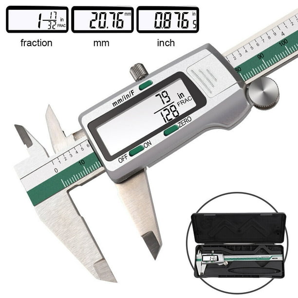 Jahy2Tech Digital Caliper 6 inch Electronic Caliper Stainless Steel Measuring Tool Precision