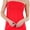 Red, variant on ToBeInStyle Women's Removable Straps Tube Bandeau Tops - Black