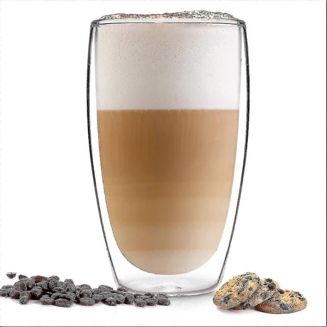 Design Latte Macchiato Glasses (4 X 330ml) - Double-walled Glasses Made Of Borosilicate Glass G