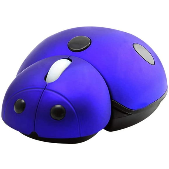 2.4G Wireless Mouse Small Cute Animal Ladybug Shape 3000DPI Portable Mobile Optical Mouse with USB Receiver 3 Buttons Cordless Mouse for PC Mac Laptop Computer Notebook