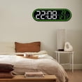 thumbnail image 4 of Reloj despertador digital con pantalla de temperatura, moderno y minimalista, LED, de pared, electrónico, para oficina, escritorio, dormitorio, sala Luz verde, 4 of 6