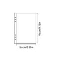 thumbnail image 3 of pdqouc A5 6-Hole Binder Inner Pages, Transparent Double-Sided Storage Films, Top-Loading Protective Sheets for Picture, Card and Small Item Collection, 3 of 4