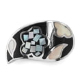thumbnail image 4 of Sterling Silver Mother of Pearl & Simulated Stone Ring QR4307, 4 of 5