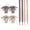 Brown and Khaki, variant on Omlopp Flat Colorful Plaid Shoelaces Set - Thin Ribbon Gingham Shoe Laces for Women Sneakers Checkered Shoestrings