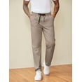 thumbnail image 5 of COOFANDY Men's Casual Pants Drawstring Elastic Waist Chino Pants Straight Leg Slacks Cotton Twill Trousers with Pockets, 5 of 6