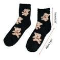 thumbnail image 5 of Yokua Women Coral Velvet Winter Fuzzy Slipper Socks Cute Bear Animal Sleep Foot Warmer, 5 of 21