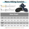 thumbnail image 3 of OutPro Men's Leather Sandals Hiking Outdoor Water Beach Sports Mens Sandals Fisherman for Summer Open Toe Adjustable Straps Blue, 3 of 8