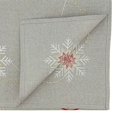 thumbnail image 3 of Fennco Styles Embroidered Ornaments & Snowflake Holiday Table Runner 16" W x 90" L - Silver Festive Table Cover for Christmas, Family Gathering, Banquets and Special Events, 3 of 3