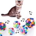 thumbnail image 3 of High Quality Pet Cat Toy, Colorful Round Cat Pom Pom Balls , Chewing Training Tool Pet Supplies, 3 of 4