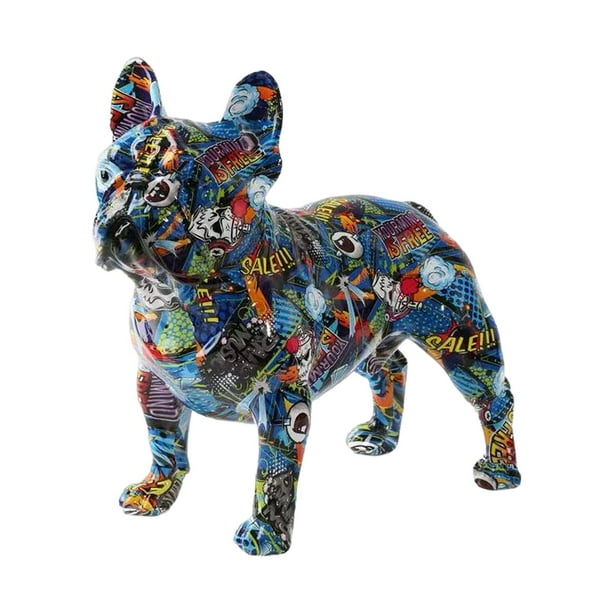 Estatua francesa, estatua de animal, estante, decoración, artesanía de resina, escultura artística de grafiti para Estilo C