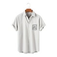 thumbnail image 2 of Birdeem Chemises Hommes Manches Courtes Décontractées Mode Col Rabattu Imprimé Chemise Boutonnée Manches Courtes Chemises Blouses Hommes Manches Courtes Décontractées, 2 of 5