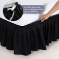 thumbnail image 5 of Unique Bargains 16" Drop Elastic Ruffles Brushed Bed Skirt Queen Black, 5 of 8